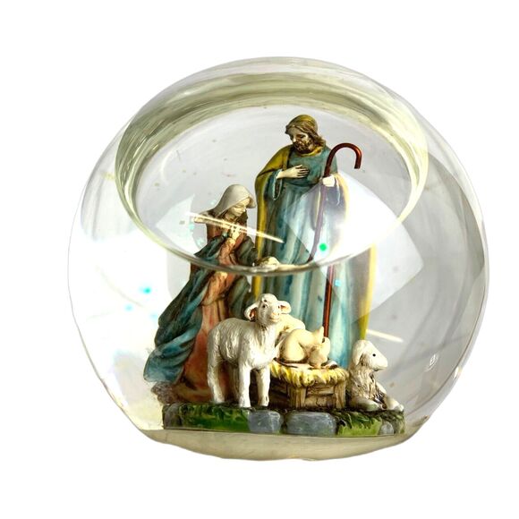 Nativity Action Snow Glitter Globe Christmas Holiday Birth Of Jesus by Rite Aid - Picture 8 of 12